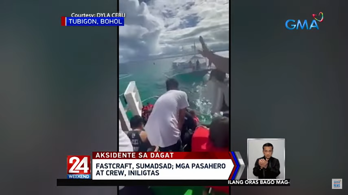 Passengers safe as fastcraft runs aground in Bohol | GMA News Online