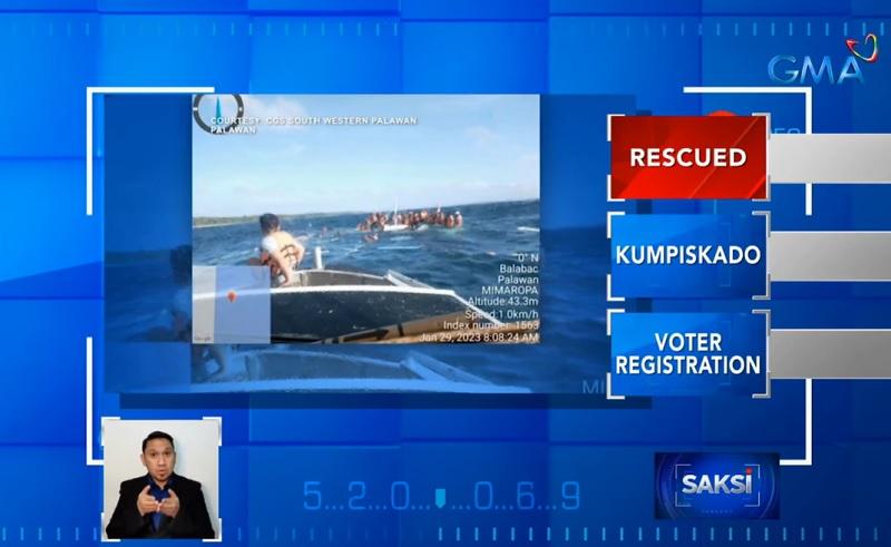 41 penumpang, 5 awak kapal diselamatkan dalam kecelakaan kapal Palawan