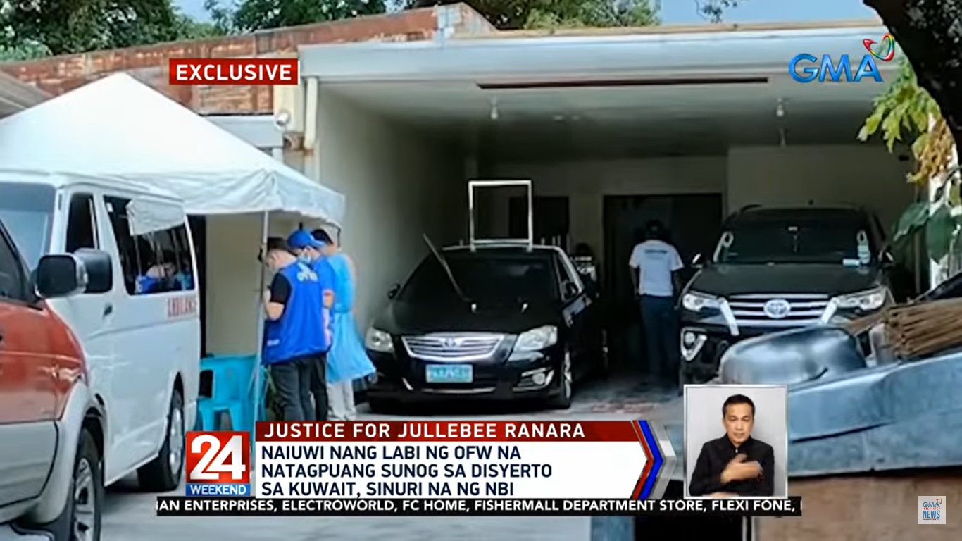 NBI conducts autopsy on slain OFW Jullebee Ranara | GMA News Online