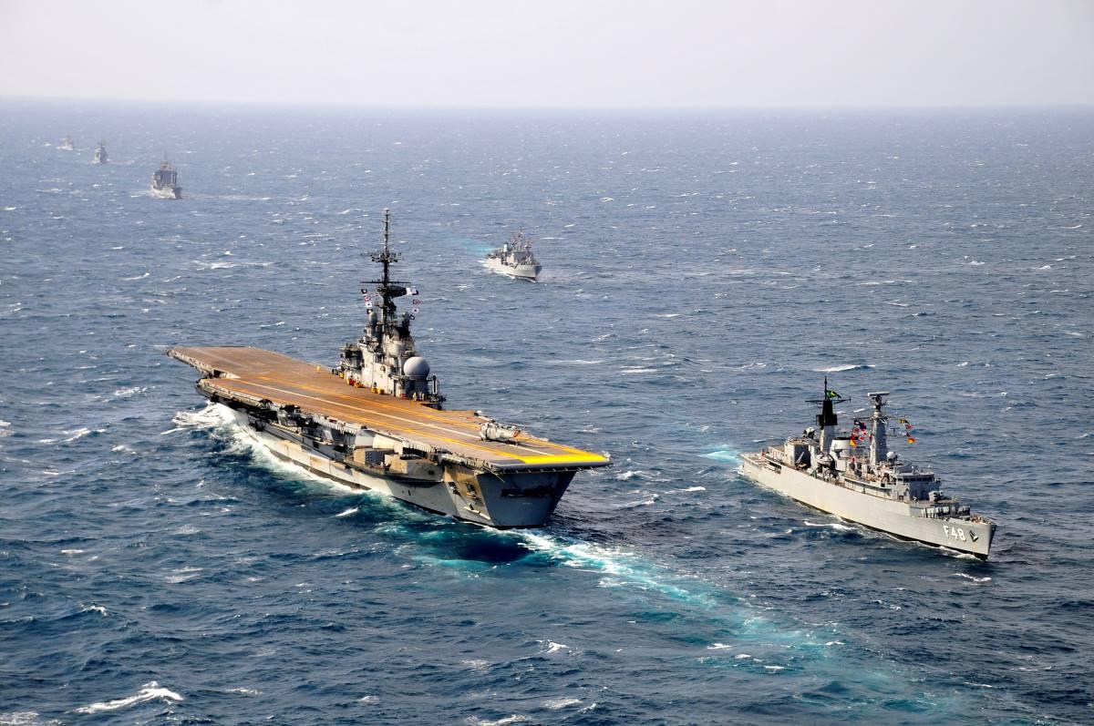 Brazil sinks rusting old aircraft carrier in the Atlantic Ocean