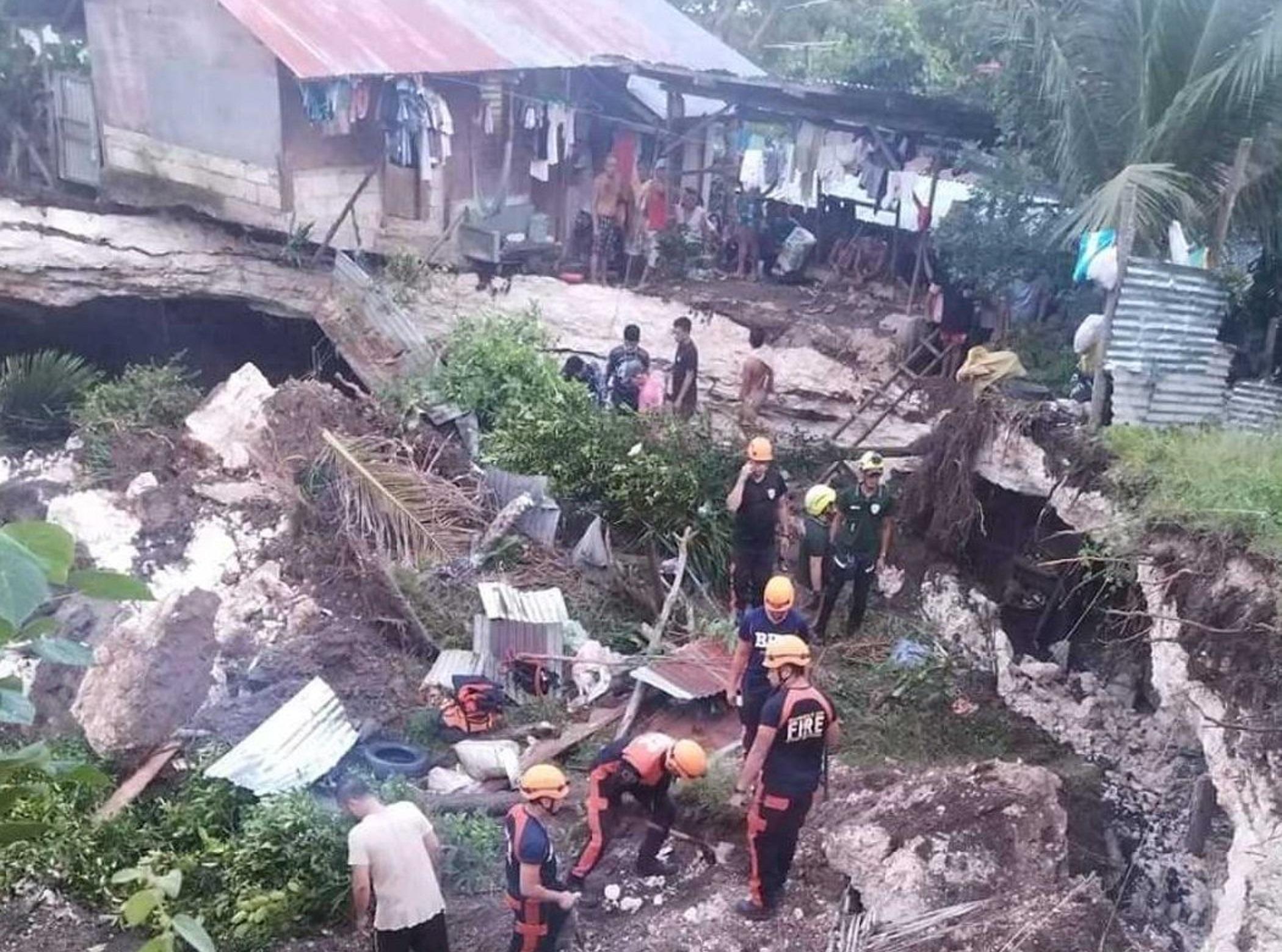 Satu orang tewas saat lubang pembuangan terbentuk di Kota Danao, Cebu