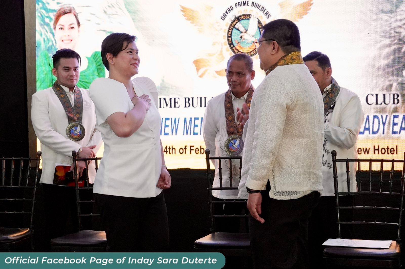 Sara Duterte thanks Eagles for philanthropy, takes oath as member