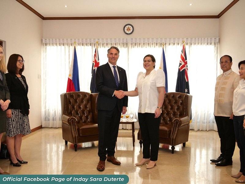 Australian deputy prime minister pay courtesy call on VP Sara Duterte