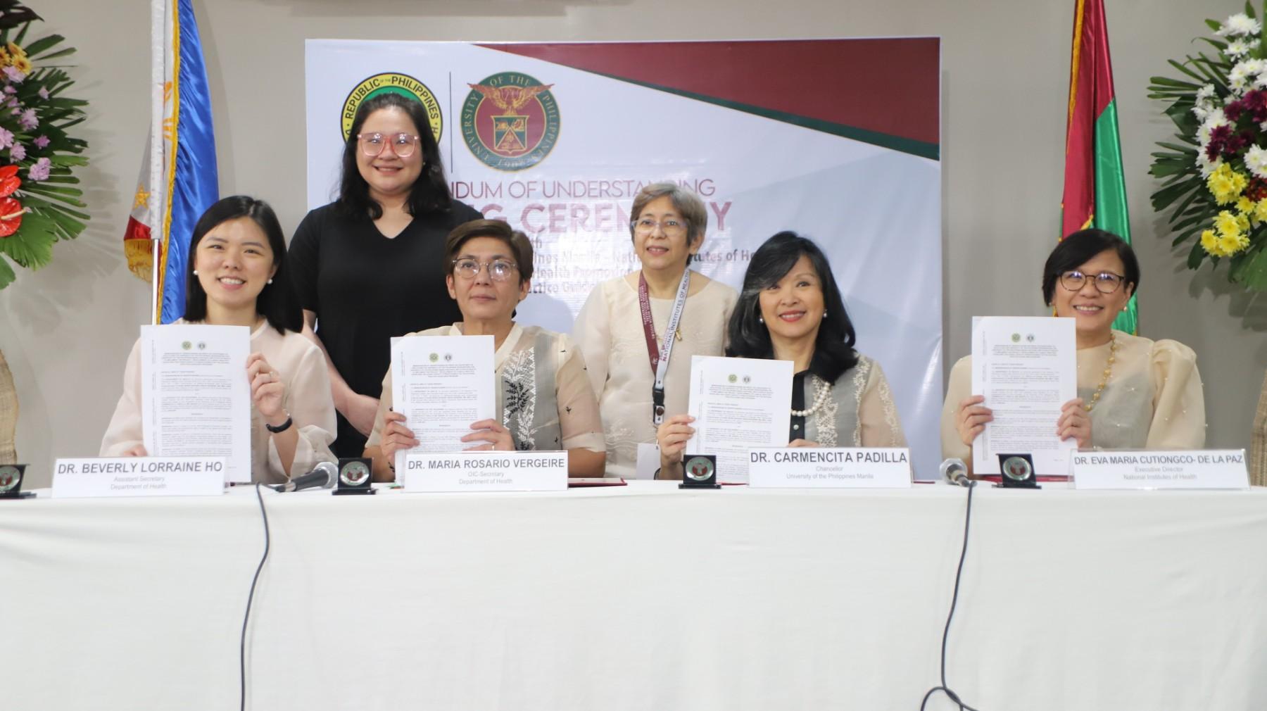 DOH, UP to establish Institute of Health Promotion