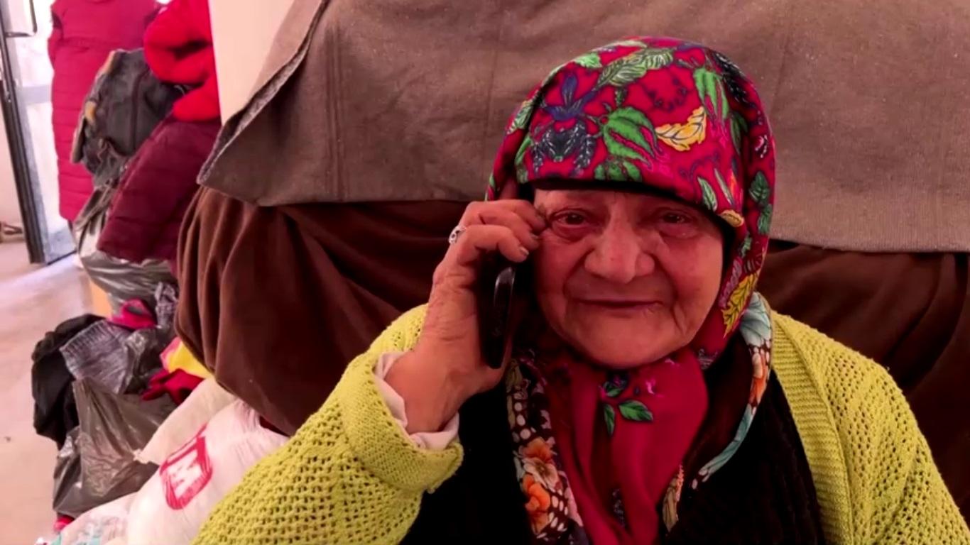 Mama Busra broke into tears hearing her son's voice for the first time since the earthquake struck five days earlier