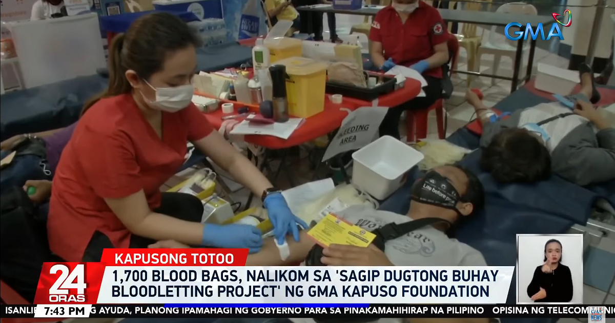 1,700 bags of blood collected at GMA Kapuso Foundation’s donation drive