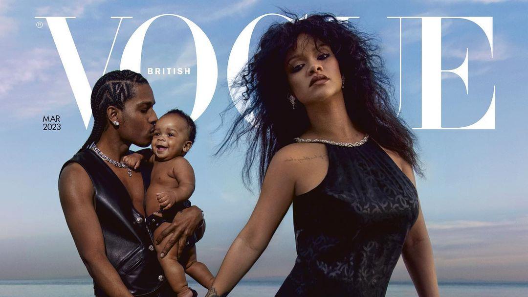 Rihanna, A$AP Rocky, and their son grace the cover of British Vogue ...