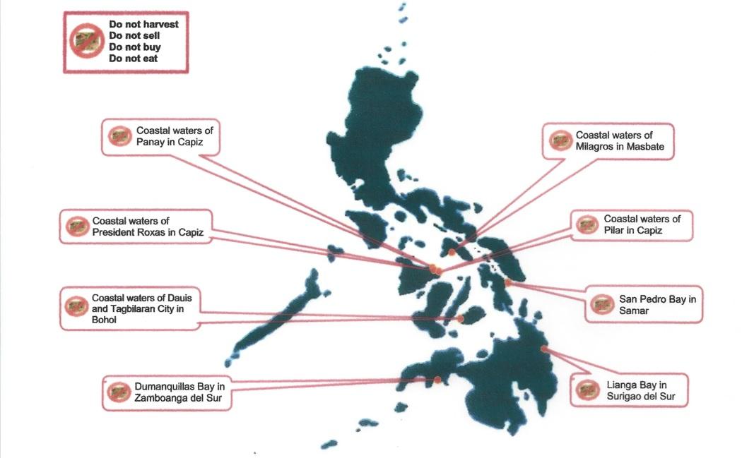 Red tide toxin detected in parts of Masbate, Capiz, and other areas