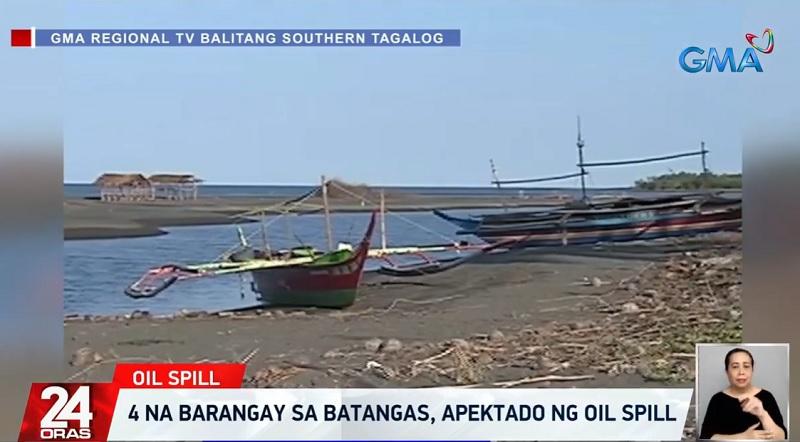 4 barangay di Batangas terkena tumpahan minyak