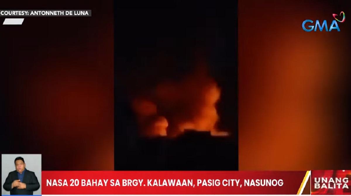 Κάηκαν 20 σπίτια στο Barangay Kalawaan στο Pasig