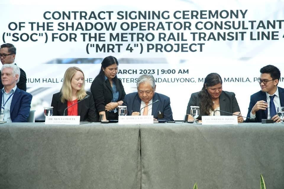 DOTr memberikan kontrak konsultasi O&M MRT-4 kepada perusahaan Australia
