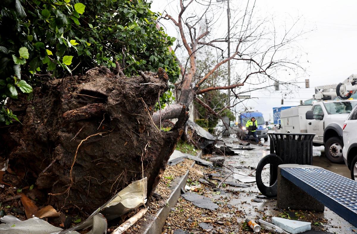 Tornado hits southern California as wild weather continues