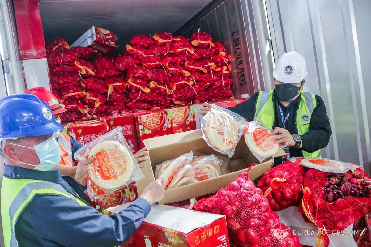 BOC seizes 18 containers of onions misdeclared as pizza dough, fishballs