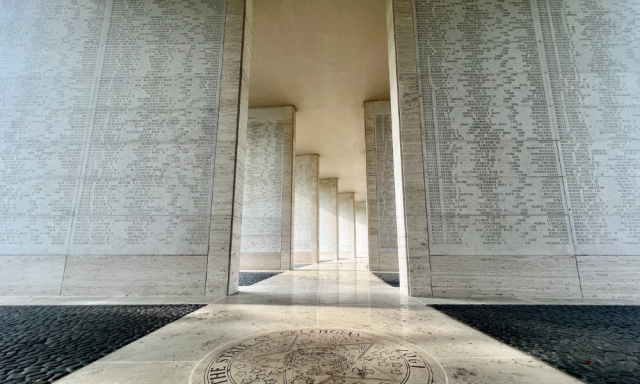 The Wall of the Missing at the largest ABMC cemetery in the world commemorates almost 36,300 individuals missing in action or lost at sea including almost 4,000 Filipinos. Photo: Aileen Rae Perez/GMA Integrated News