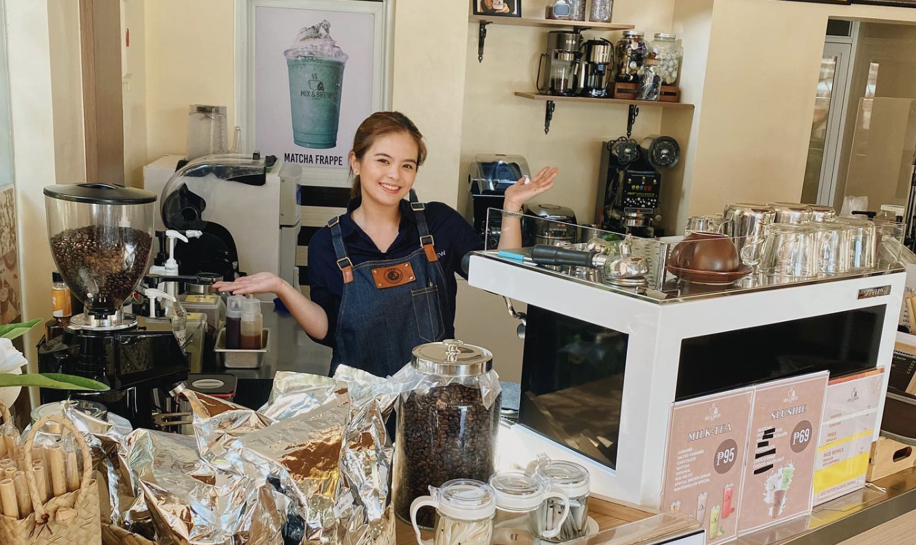 Bea Binene is the barista on-duty