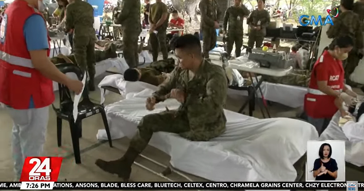 GMA Kapuso Foundation collects 777 blood bags from soldiers for critical period of Holy Week