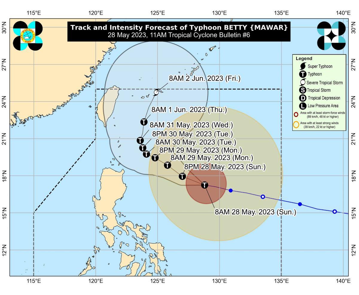 Signal No. 1 still up over 12 areas as Betty decelerates