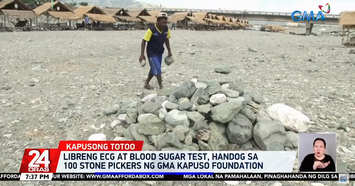 100 stone pickers receive free health tests from GMA Kapuso Foundation amid high temperatures