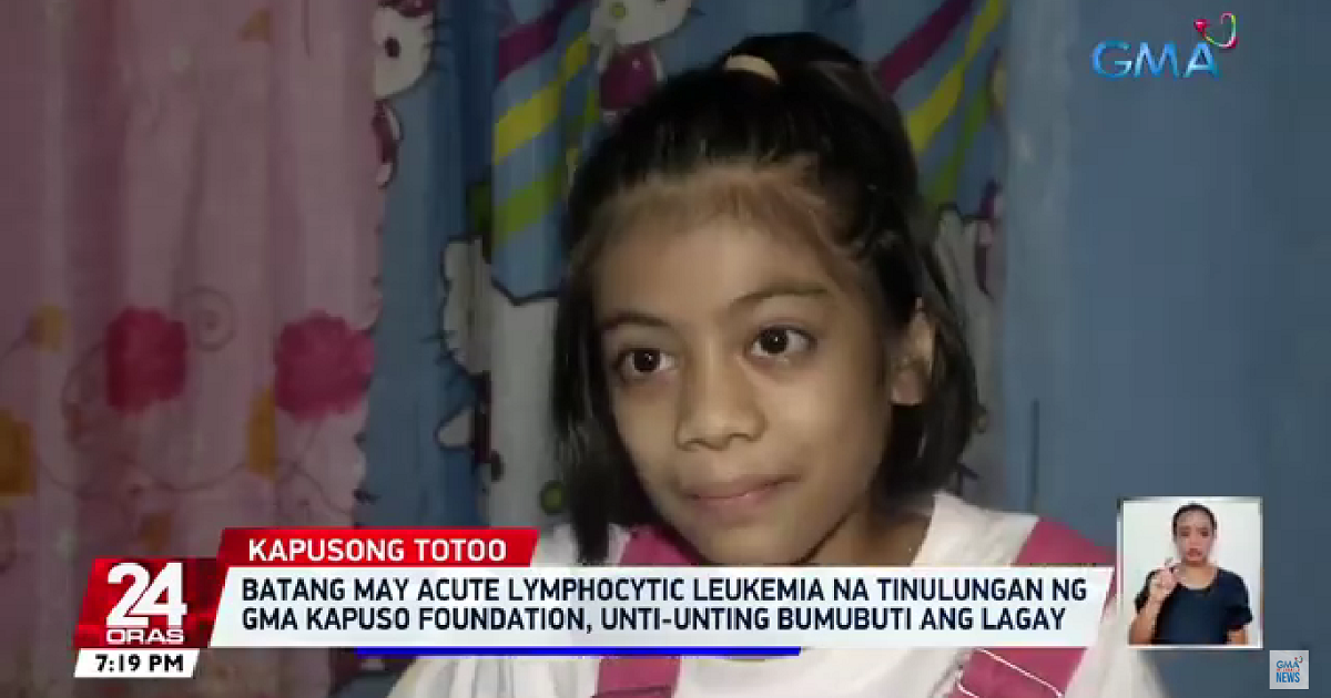 10-year-old girl with leukemia receives aid from GMA Kapuso Foundation