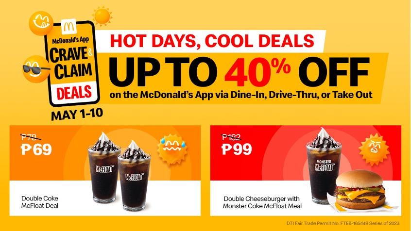 Beat the summer heat with deals to keep you chill from the McDonald’s App Crave & Claim Deals!