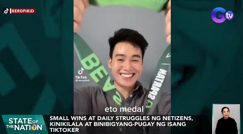 TikToker menjadi viral karena merayakan ‘kemenangan kecil’ netizen dengan medali virtual