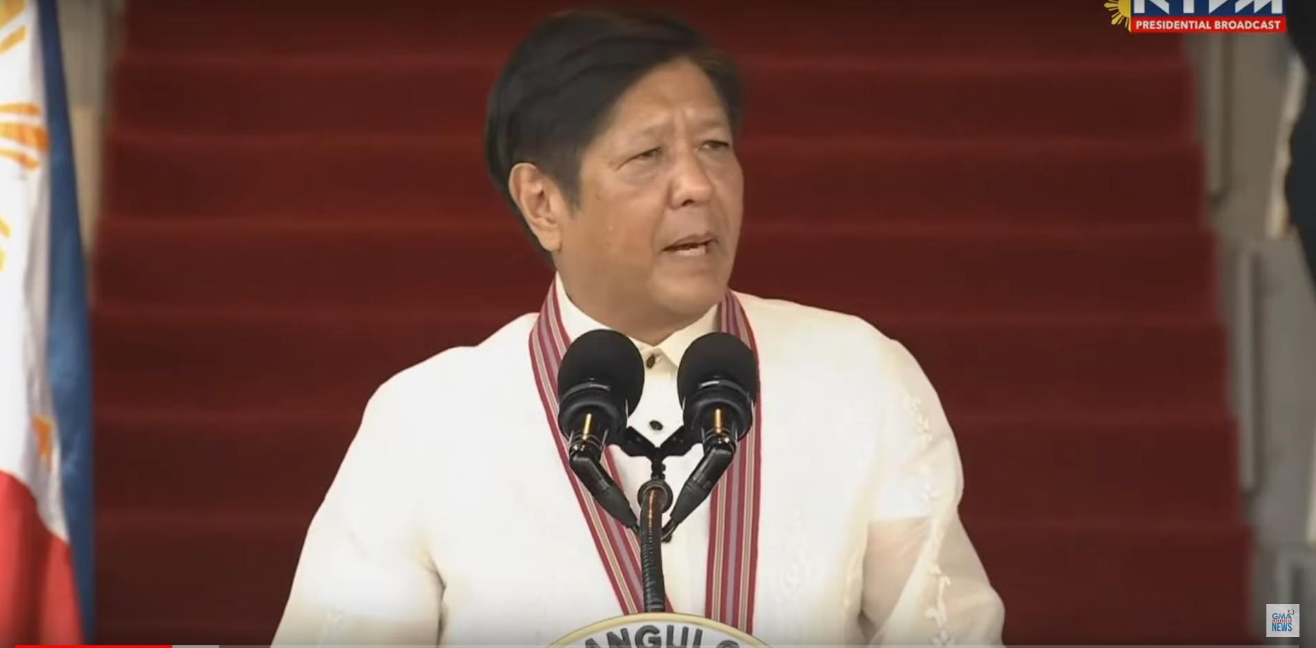 Marcos calls on PMA Madasigon class to respect democratic ideals, rule of law