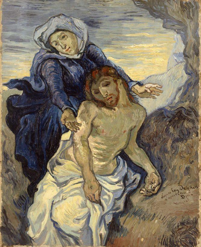 Vincent van Gogh's Pieta in the Collection of Contemporary Art. Photo from Vatican Museums (museivaticani.va)