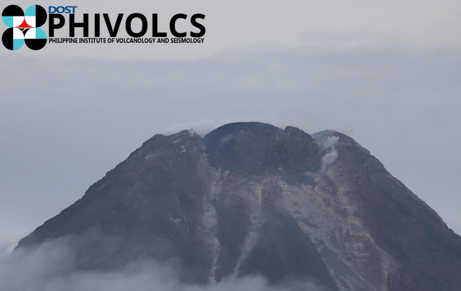 PHIVOLCS logs 1 volcanic quake, 177 rockfall events in Mayon Volcano