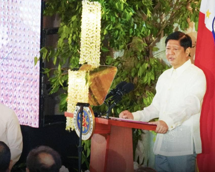 Marcos in vin d’honneur: My duty to steer to growth felt by all