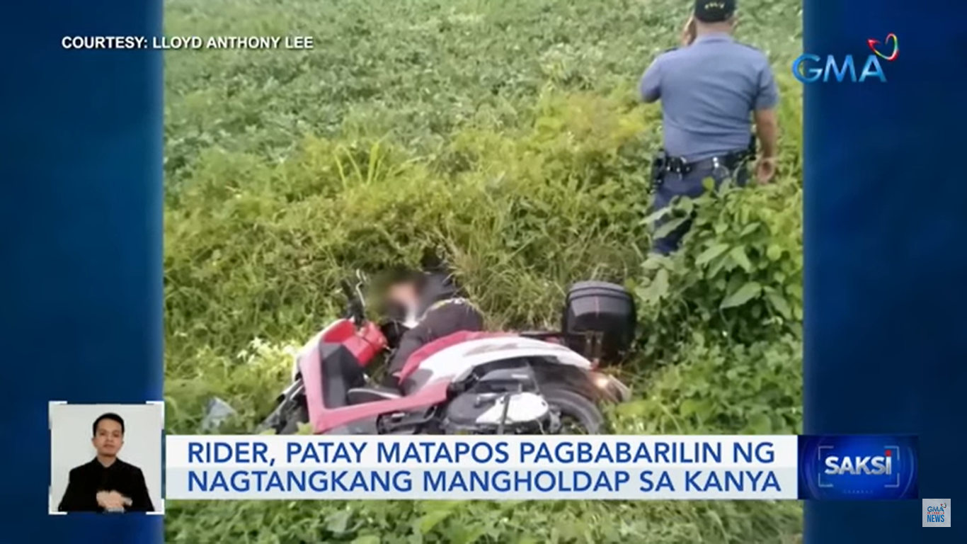 Rider Patay Nang Pagbabarilin Ng Nagtangkang Mangholdap Sa Kaniya Sa