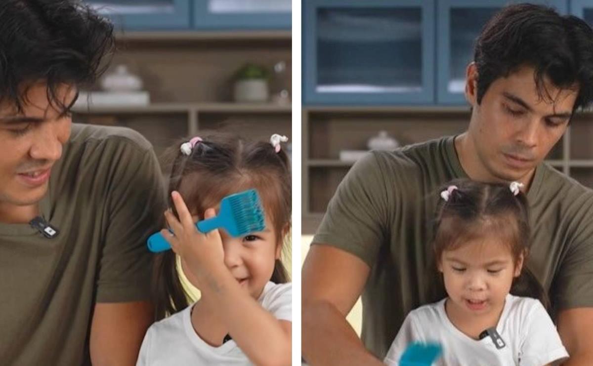 On Father's Day, Erwan Heussaff and daughter Dahlia cook fried dumplings together