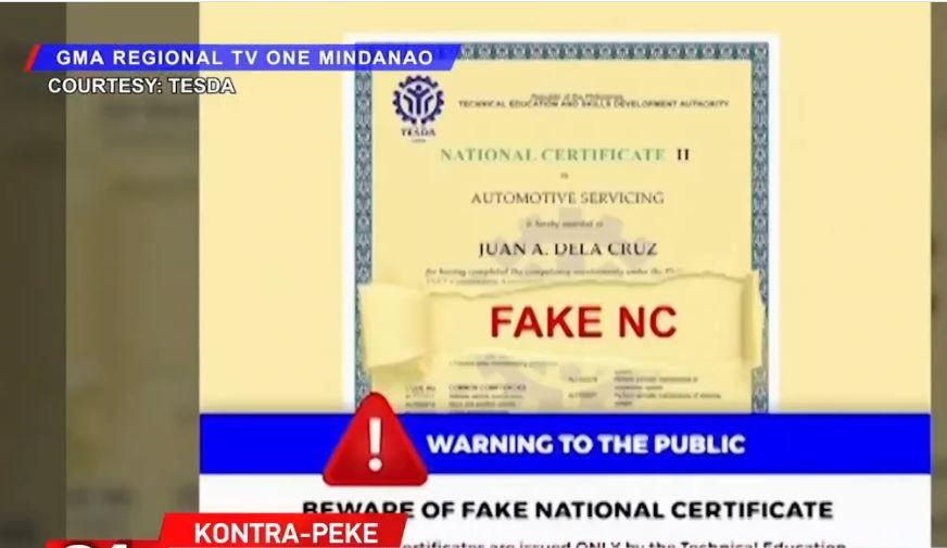 TESDA warns vs. fake certificates sold online