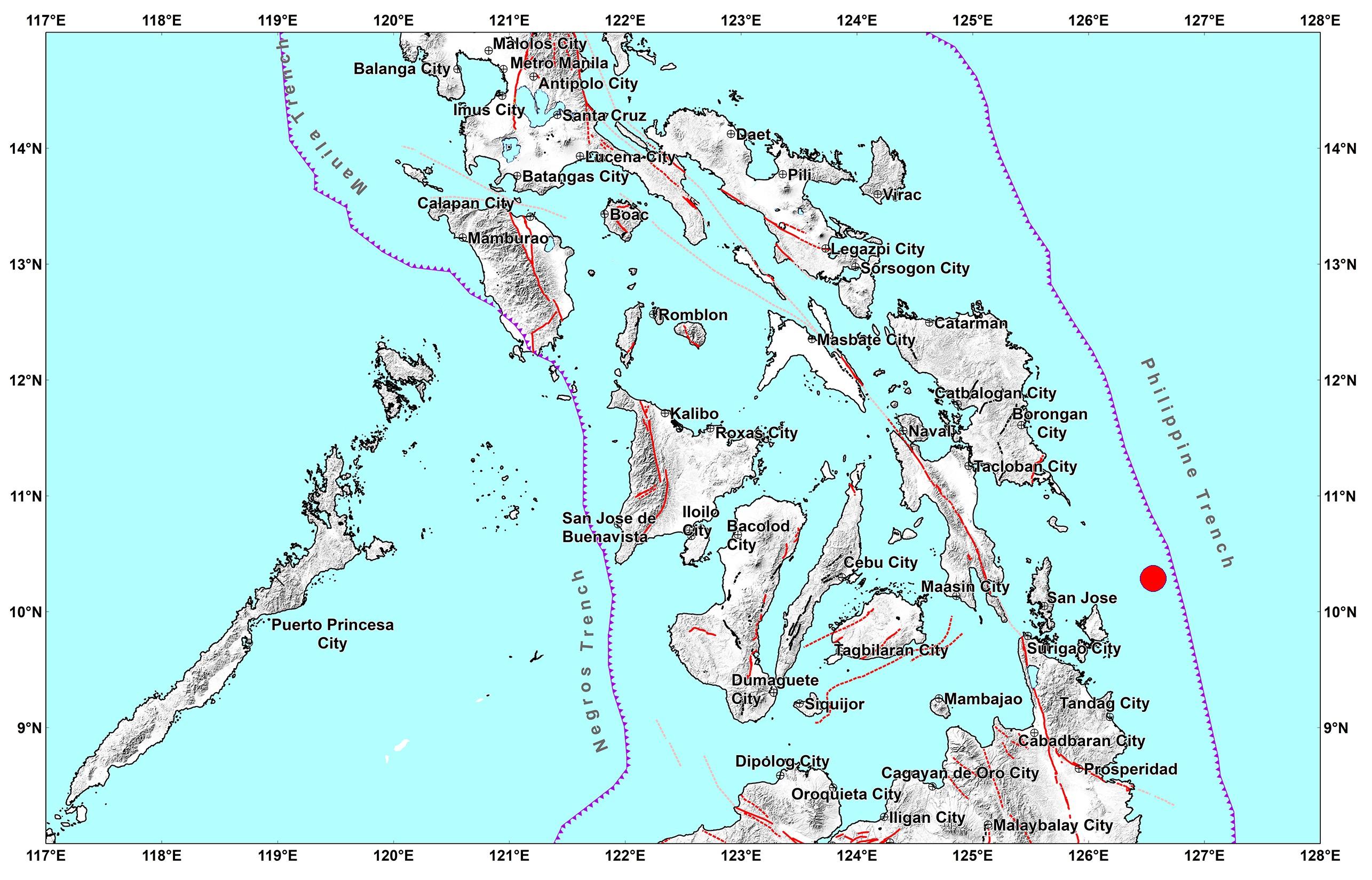 Magnitude 5.2 earthquake strikes Surigao del Norte