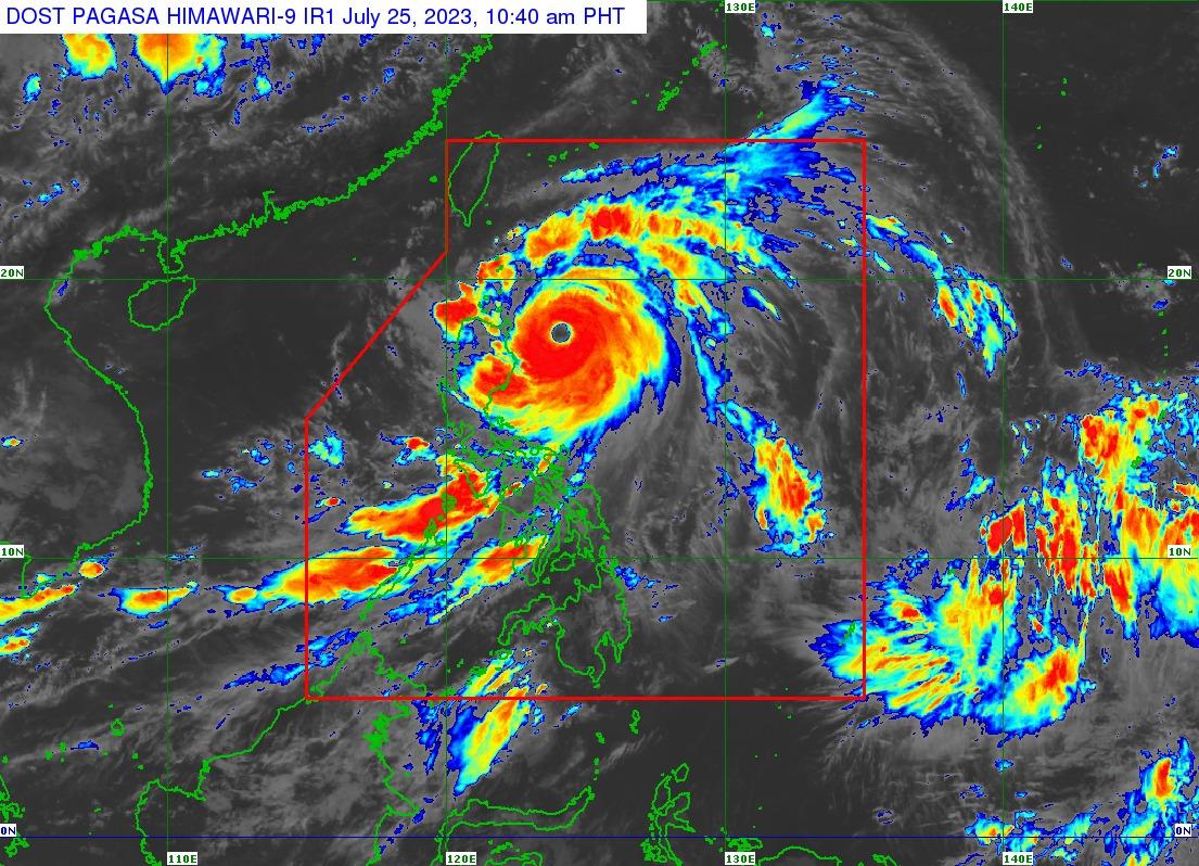 PAGASA raised Tropical Cyclone Wind Signal (TCWS) No. 4 in a portion of mainland Cagayan as Super Typhoon Egay gets closer to Northern Luzon. 