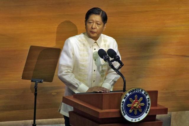 President Ferdinand 'Bongbong' Marcos Jr. delivers his second State of The Nation Address (SONA), at the Batasang Pambansa Complex on Monday, July 24, 2023. He said the state of the nation is 'sound and improving.' DANNY PATA