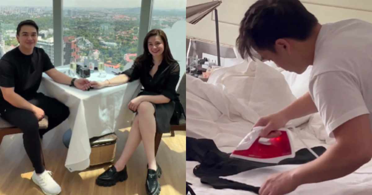 Dominic Roque irons Bea Alonzo's clothes during Singapore trip thumbnail