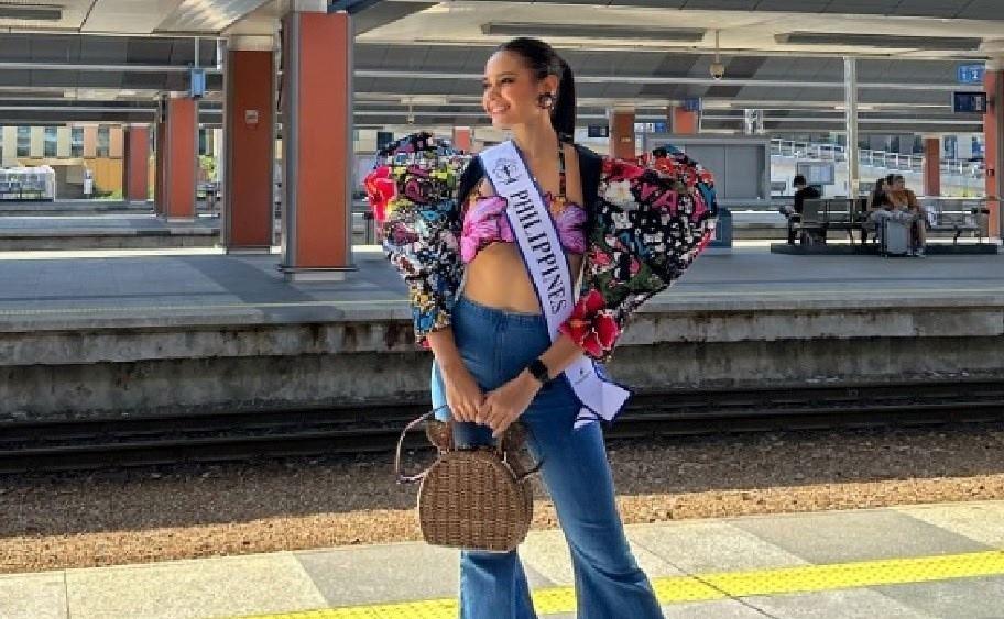 Pauline Amelinckx wears a creative Filipiniana top for Miss Supranational in Poland