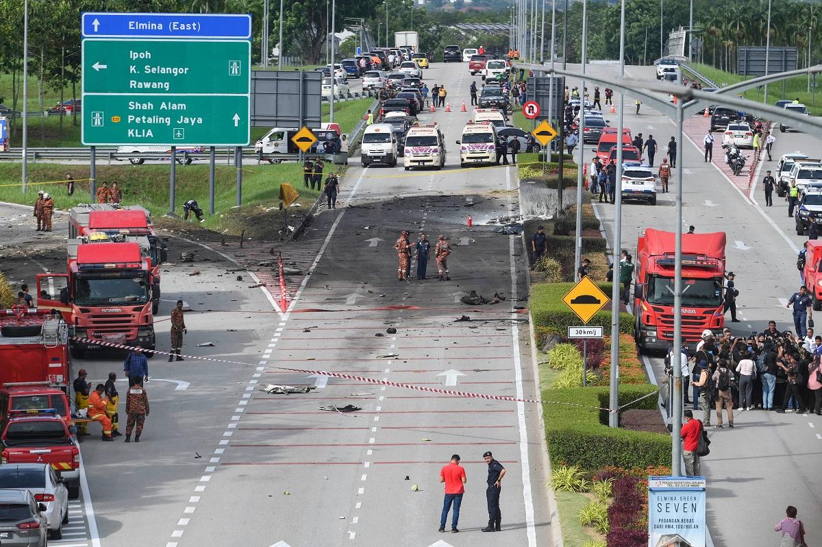 Private jet crashes into motorbike and car in Malaysia, kills 10