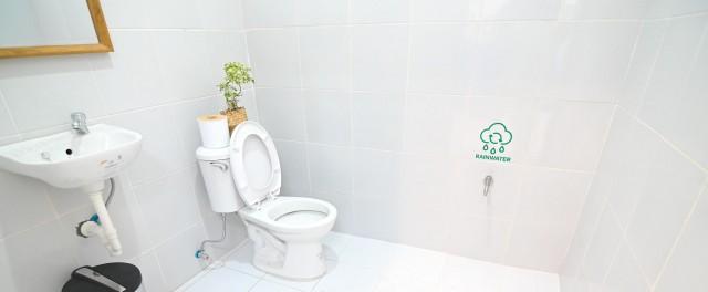 Faucets connected to the rainwater catchment are duly marked to help guide the community.