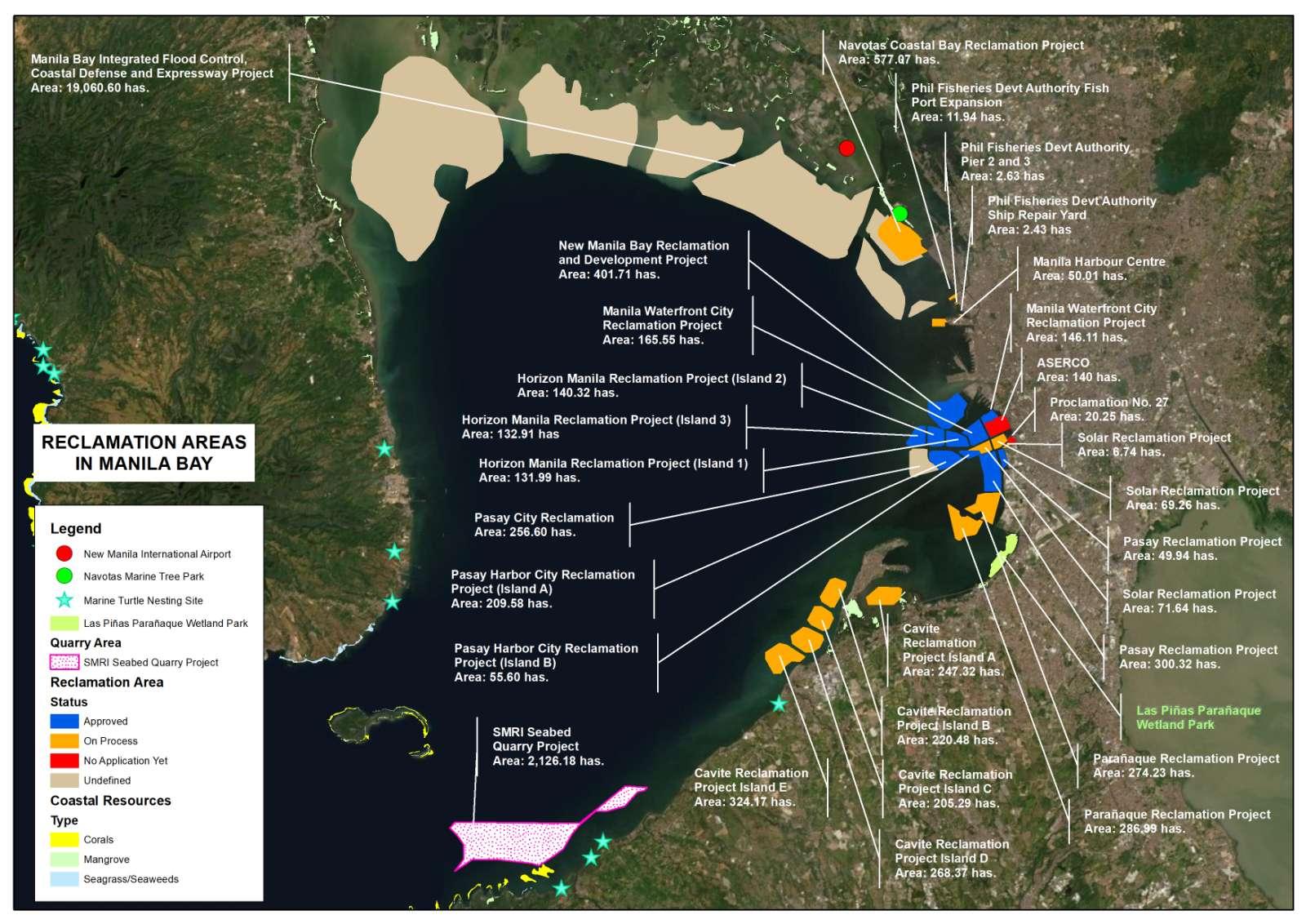 Maps show extent of Manila Bay reclamation projects GMA News Online