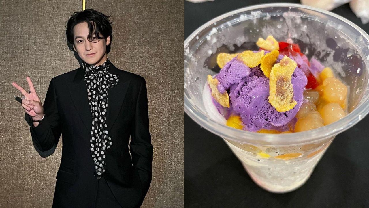 South Korean actor Kim Bum tries halo-halo during Manila visit