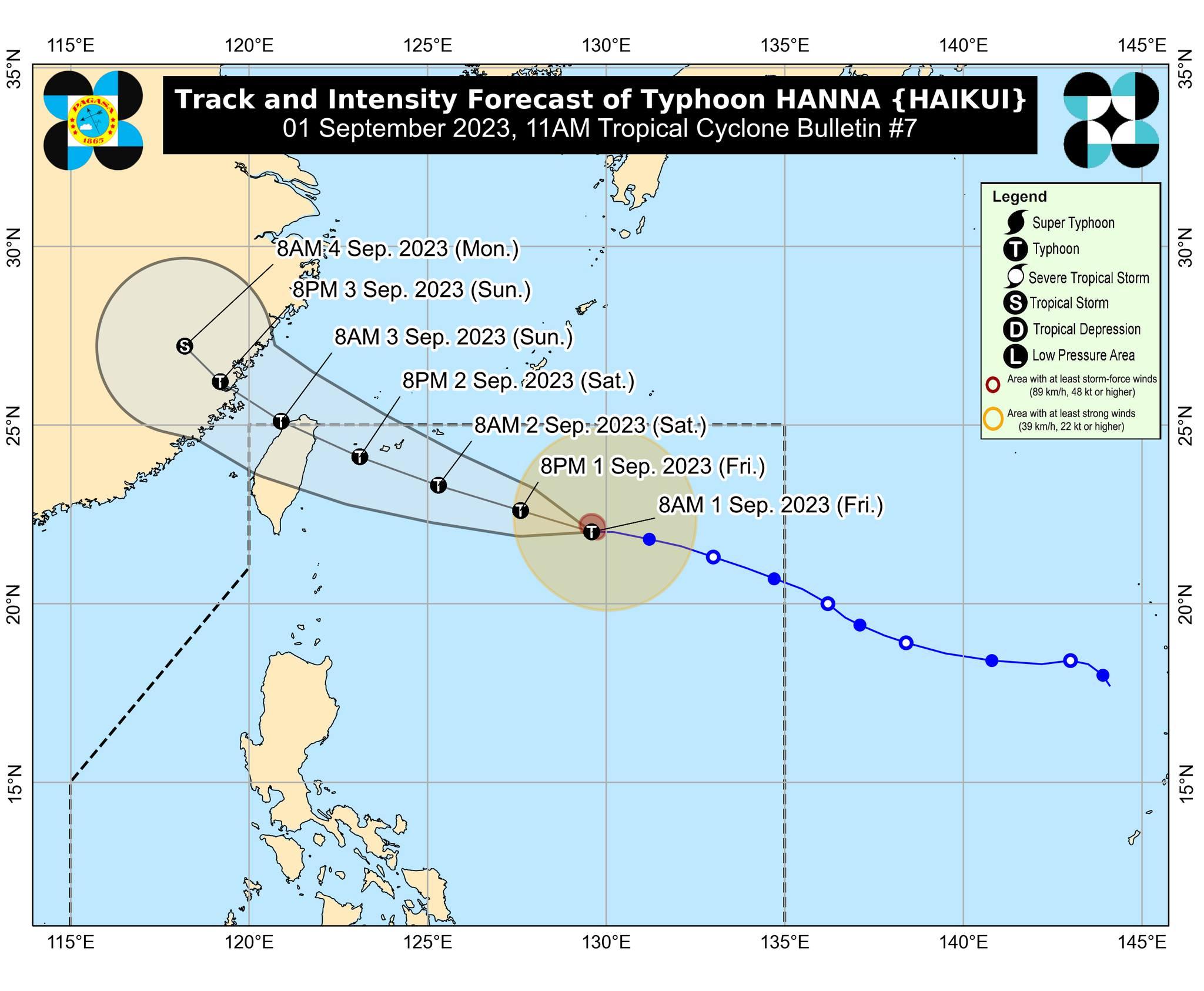 Tropical Cyclone Hanna has intensified into a typhoon and is now enhancing the Southwest Monsoon or Habagat