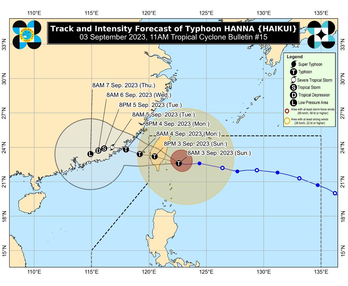 Signal No. 1 remains over Batanes, Babuyan Islands due to Typhoon Hanna