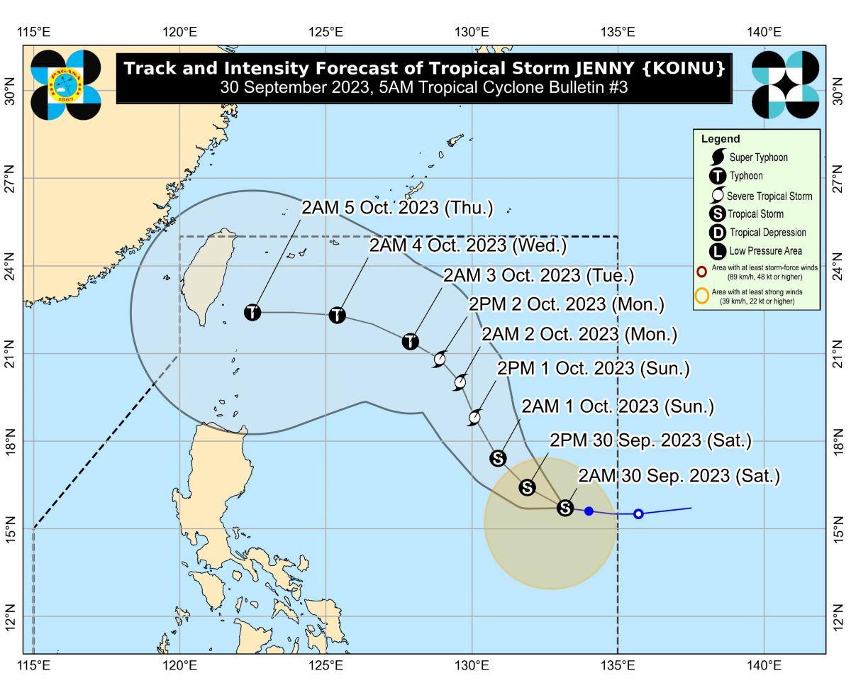 Jenny now a tropical storm, may enhance Habagat