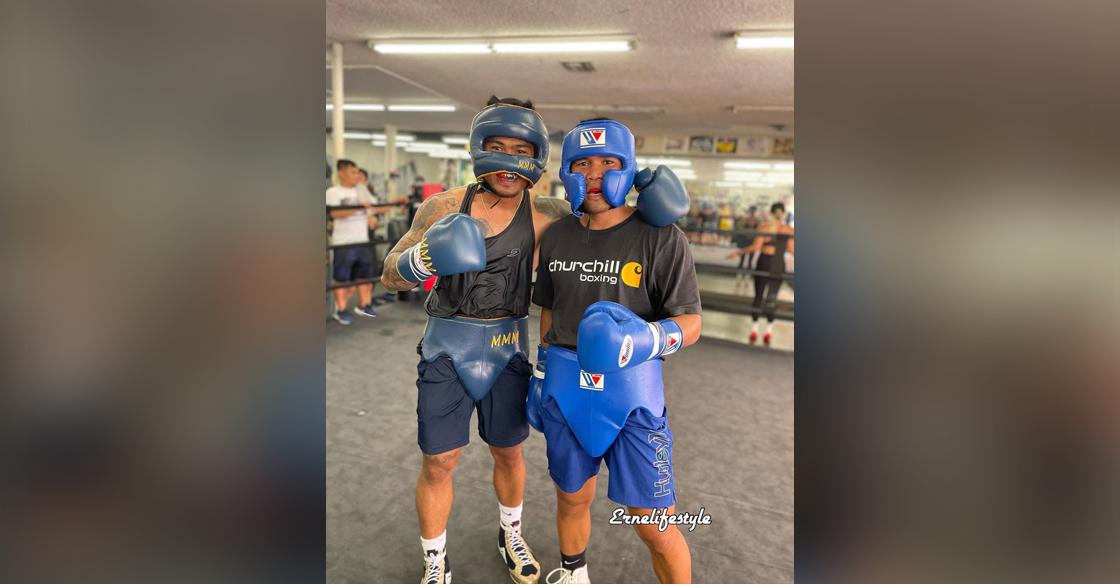 Marlon Tapales spars with Mark Magasayo in preparation for undisputed showdown with Inoue