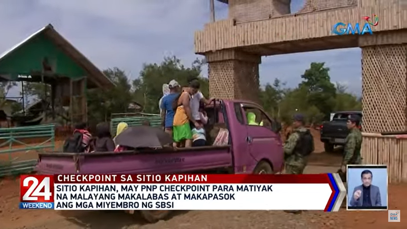 PNP mounts checkpoint at Socorro's Sitio Kapihan | GMA News Online