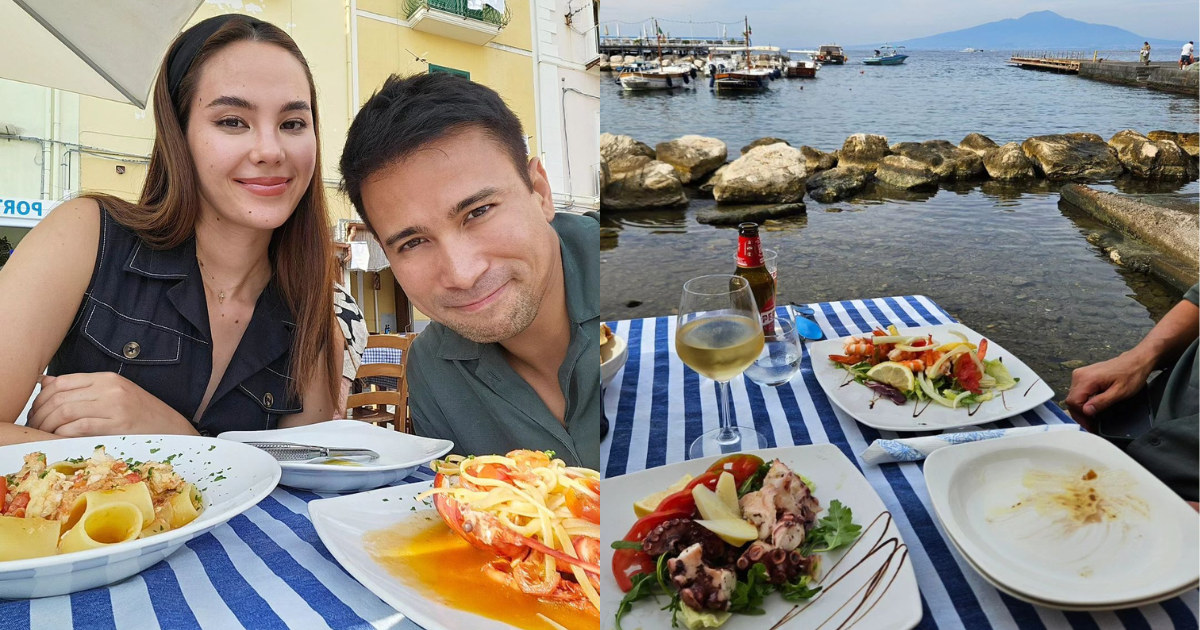 Catriona Gray and Sam Milby go on a date in Italy