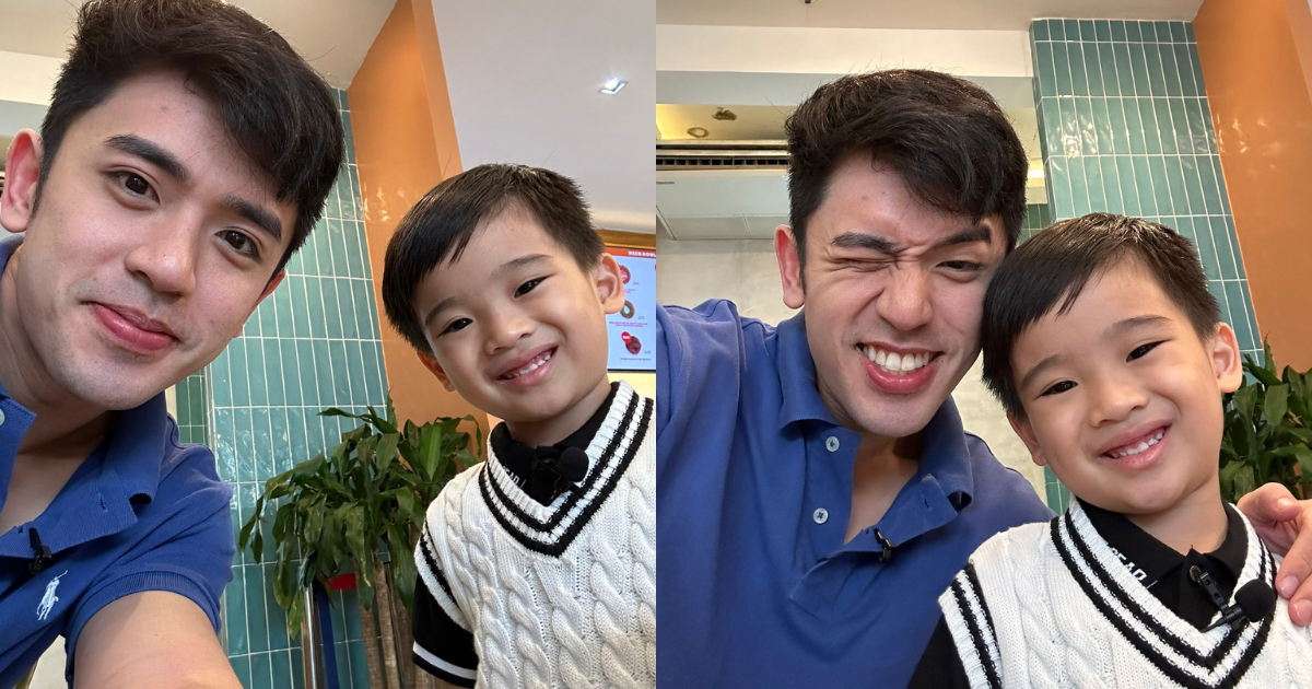 David Licauco meets 'It's Showtime' young star Argus Aspiras