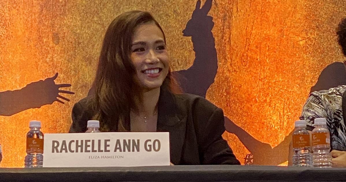 Rachelle Ann Go at the press conference for 'Hamilton'