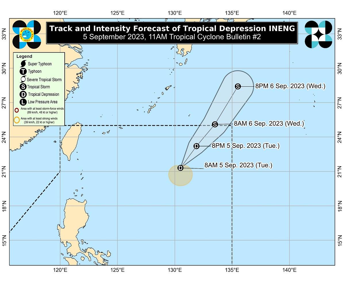 TD Ineng maintains strength, slightly enhances Habagat